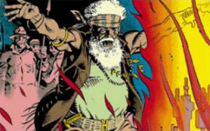 Die Vorgeschichte wird durch Comicbilder von Dave Gibbons erzählt